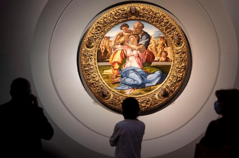 An inside view of the Uffizi gallery ahead of its reopening, in Florence, Italy. Florence's famed Uffizi gallery will reopen on 03 June 2020, with new security provisions to welcome visitors amid the ongoing COVID-19 coronavirus pandemic.  EPA