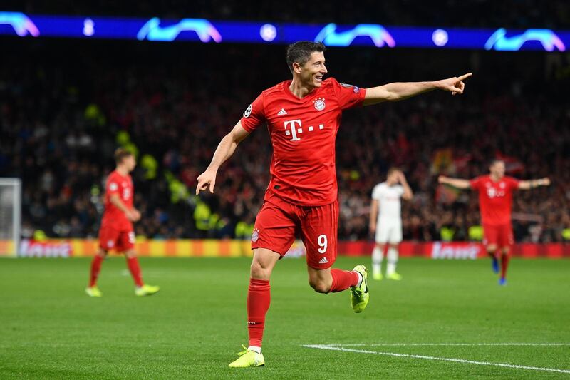 Lewandowski celebrates. AFP