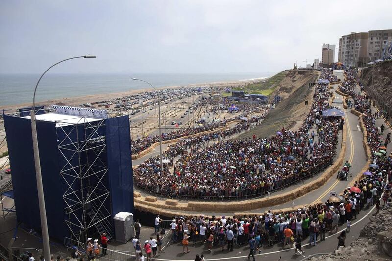 General view from Sunday's Red Bull Soapbox race in Lima, Peru. Enrique Castro-Mendivil / Reuters / April 7, 2014
