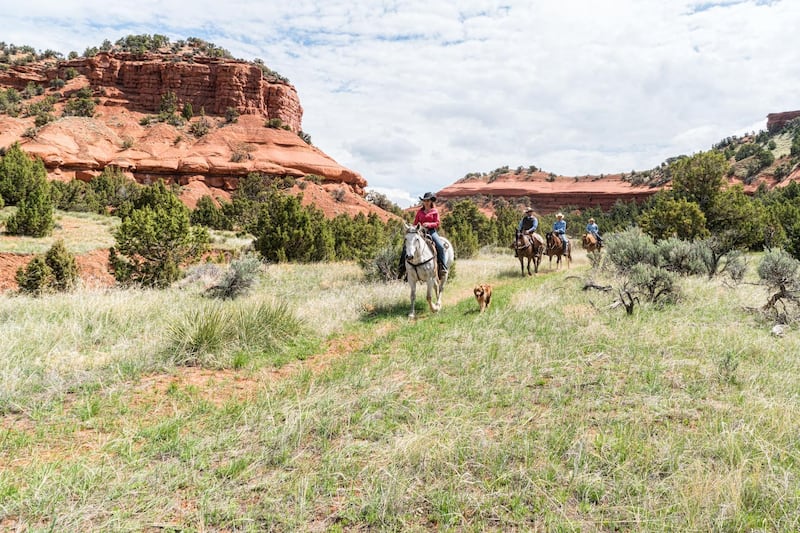 On horseback at Red Reflet Ranch. Courtesy Red Reflet Ranch