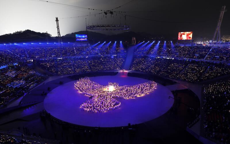A general view of the Olympic Stadium during the opening ceremony. Richard Heathcote / Getty Images