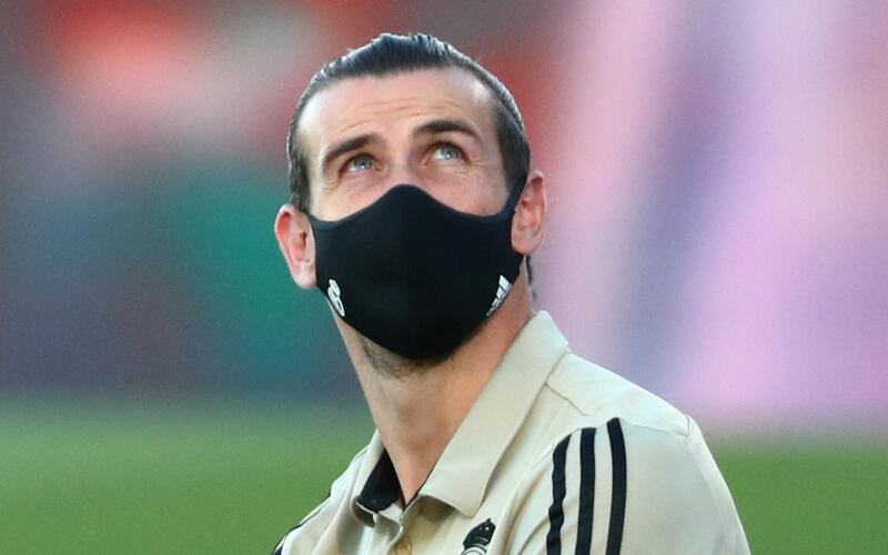 Gareth Bale wearing a protective face mask before the match against Getafe on July 2. Reuters