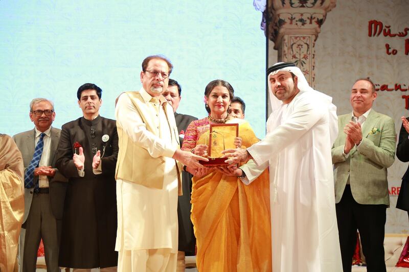 Dr Gopi Chand Narang, left, was awarded for his outstanding services to Urdu literature.