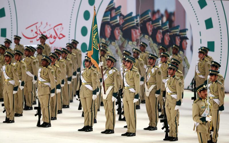 Dubai, United Arab Emirates - Reporter: Salam Al Amir: Dubai police academy 27th graduation ceremony. Wednesday, January 15th, 2020. Coca Cola Arena, Dubai. Chris Whiteoak / The National