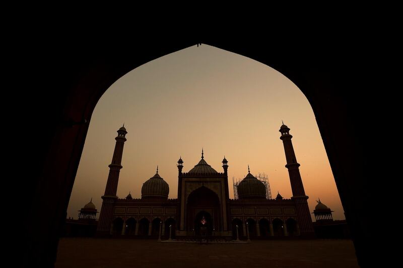 A general view of the Jama Masjid is seen on the last Friday of Ramadan after the government eased restrictions imposed as a preventive measure against the spread of the COVID-19 Coronavirus in the old quarters of New Delhi, India. AFP