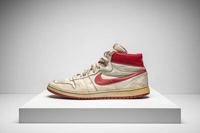 Michael Jordan's Nike Air Ship Nike from 1984. Courtesy Christie's  