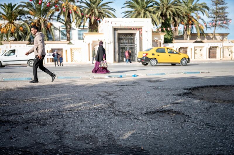 The spot where Mohamed Bouazizi self-immolated opposite the then govenor's office.