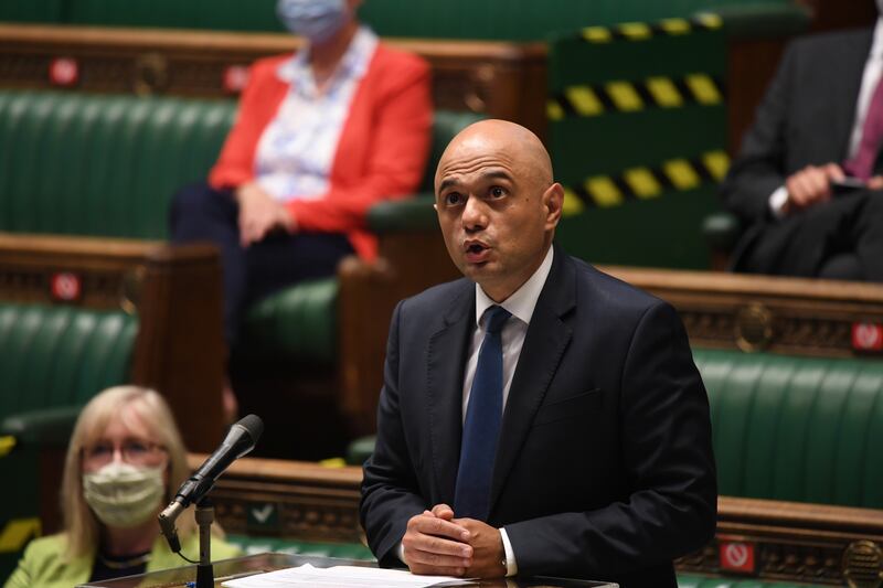 UK Health Secretary Sajid Javid is self-isolating at home with family after he tested positive for Covid-19.