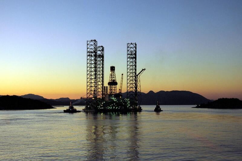 The Taqa Harding oil production platform in the North Sea. The company reported a 53 per cent drop in third-quarter profit as operating expenses rose. Courtesy Taqa