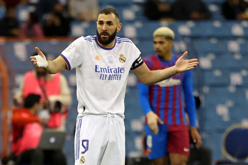Karim Benzema 9 Good overall forward play and made no mistake with his calm finish that came moments after he had struck the post. Picked up an assist for Vinicius Jr’s opening goal.
AFP
