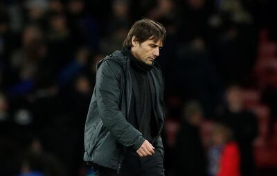 Soccer Football - Carabao Cup Semi Final Second Leg - Arsenal vs Chelsea - Emirates Stadium, London, Britain - January 24, 2018   Chelsea manager Antonio Conte looks dejected after the match    Action Images via Reuters/John Sibley    EDITORIAL USE ONLY. No use with unauthorized audio, video, data, fixture lists, club/league logos or "live" services. Online in-match use limited to 75 images, no video emulation. No use in betting, games or single club/league/player publications. Please contact your account representative for further details.