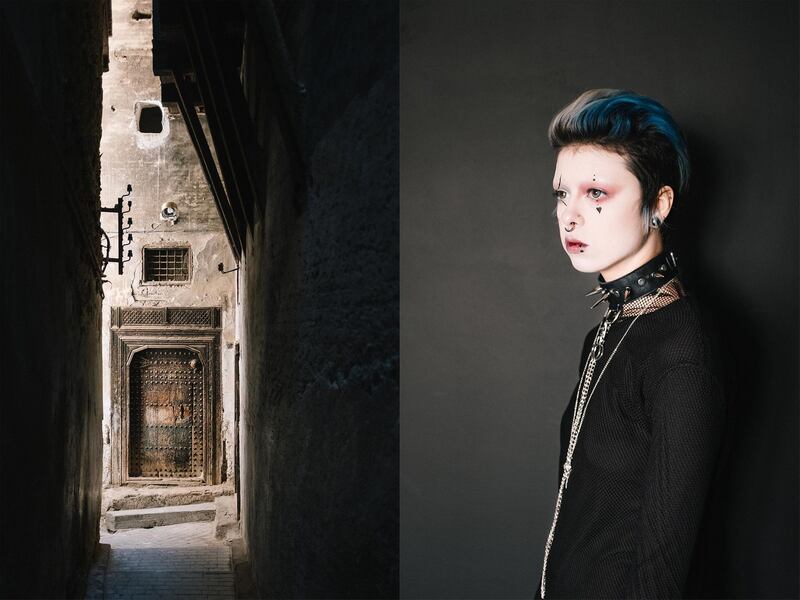 Mhammed Kilito's subjects are not typical. Randa walks around her conservative hometown of Tetouan in striking Gothic outfits, makeup and a spiked leather choker. 