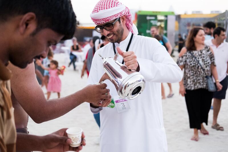 20.11.17. An event in JBR Dubai in preparation for Expo2020. Starting at 4.30 and running until 8.30Pm the event puts on a variety of performances and entertainment.  Anna Nielsen For The National.