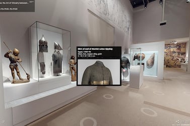 From the virtual walkthrough Louvre Abu Dhabi's Furusiyya: The Art of Chivalry Between East and West exhibition. Courtesy Louvre Abu Dhabi 