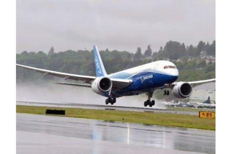 A Boeing 787 Dreamliner taking off from the Boeing Field in Seattle, US, in May. One reader reasons that the arrival of Boeing's state of the art jet is certain to be a boost for the aviation industry EPA/Jim Anderson