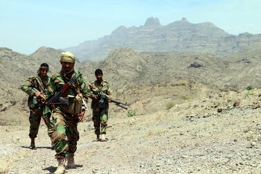 Yemeni pro-government forces take part in military operations in the southern province of Dhalea. EPA