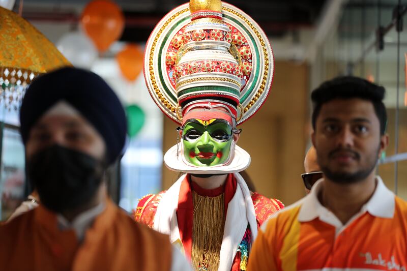 A Kathakali performance to celebrate India's Independence Day.