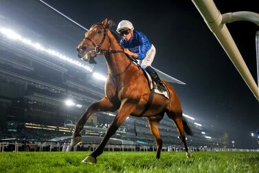 Ispolini comes home to win at Meydan on Thursday. Erika Rasmussen for The National