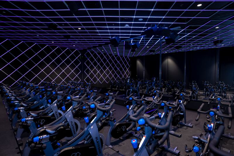FitnGlam and Platform Studios have teamed up to open a 'super club' at Dubai Hills Mall; the cycle studio has more than 55 bikes. All photos: FitnGlam and PlatformStudios