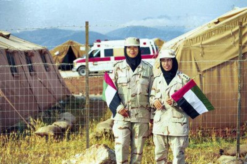 Emirati soldiers pictured at the camp near the town of Kukes, Albania. Courtesy: Maj Gen Obaid Al Ketbi