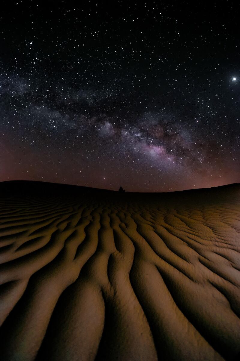 Obaid AlBudoor has also photographed nighttime landscapes, as seen in this 'astro-shoot' in Abu Dhabi. Obaid AlBudoor