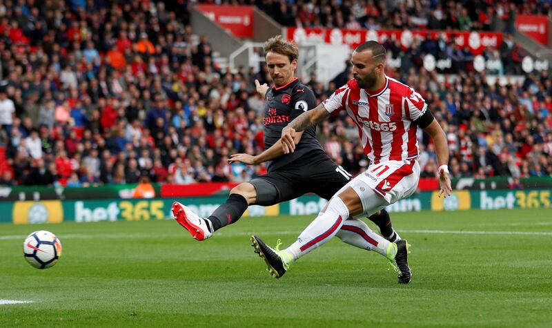 Striker: Jese Rodriguez (Stoke City) – A brilliant debut. The Spaniard condemned Arsenal to defeat and got Stoke the kind of high-profile win they could not register last season. Carl Recine / Reuters