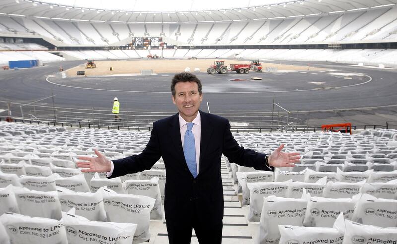 File photo dated 15-03-2011 of Sebastian Coe at the Olympic stadium in East London, on the day tickets go on sale for the 2012 London Olympics. PRESS ASSOCIATION Photo. Issue date: Tuesday July 25, 2017. When asked recently what he thought London 2012’s legacy was five years on, Lord Coe said, not unreasonably, “we’re standing in the middle of it”. See PA story SPORT London 2012 Legacy. Photo credit should read Sean Dempsey/PA Wire.