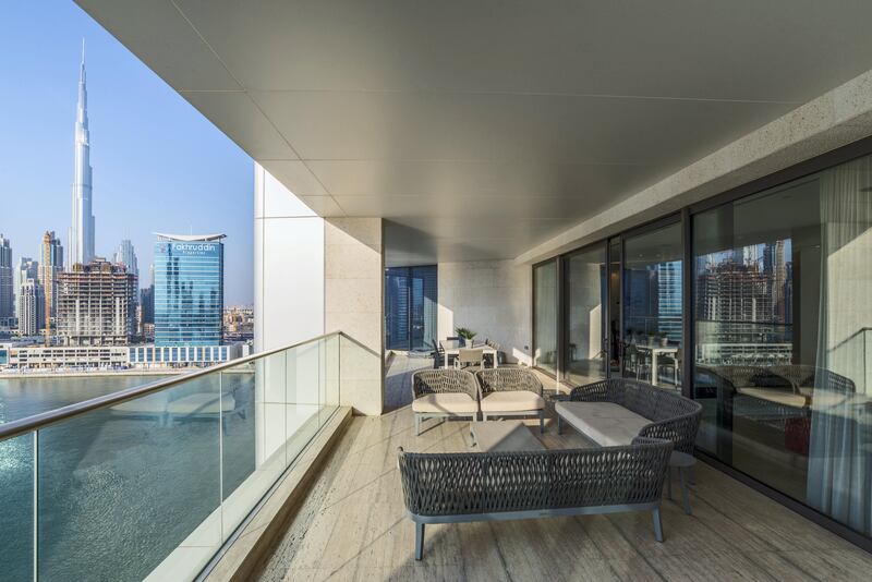 There's views of Burj Khalifa from the terrace. Courtesy Luxury Property