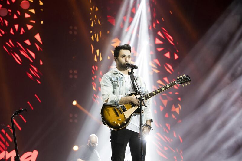 Anthony Touma performs live at Virgin Radio RedfestDXB at Dubai Media City Amphitheatre on February 8, 2018 in Dubai, United Arab Emirates. Courtesy Arabian Radio Network