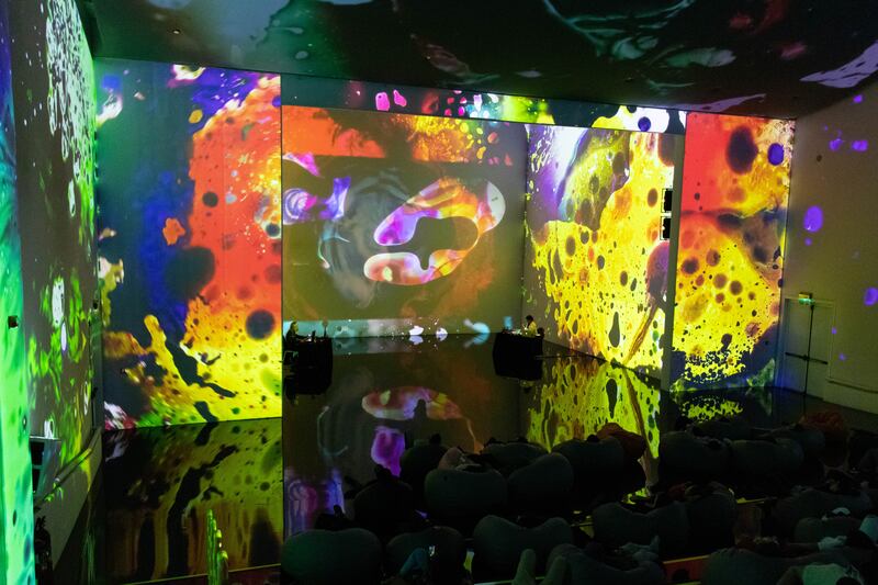 Expect cosy beanbags to relax on, music and a chill vibe set against a backdrop of trippy, moving projections.