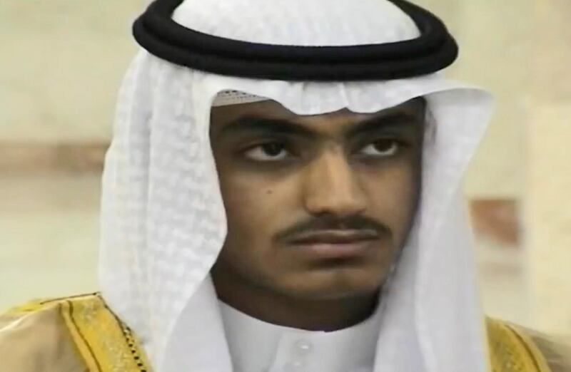 epa07405903 A screen grab from an undated handout video made available in 2018 by the Central Intelligence Agency (CIA) shows Hamza bin Laden, the son of late al-Qaeda leader Osama bin Laden who was killed 2011 Abbottabad, Pakistan by the special forces of USA. Hamza bin Laden, who according to USA is regarded as emerging new leader of Al-Qaeda, is alleged to be somewhere at the Pakistani-Afghanistan border.  EPA/CIA HANDOUT  HANDOUT EDITORIAL USE ONLY