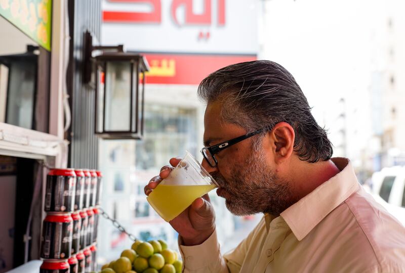Cool drinks can help alleviate the summer heat in Bur Dubai. Chris Whiteoak / The National