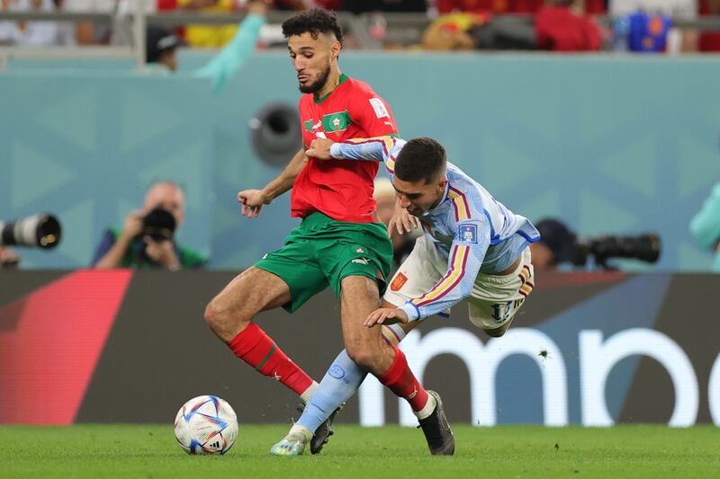 Noussair Mazraoui, 7 – After losing a few early battles, Mazraoui went box to box with great challenges and a nice effort that tested the keeper in the first half. EPA