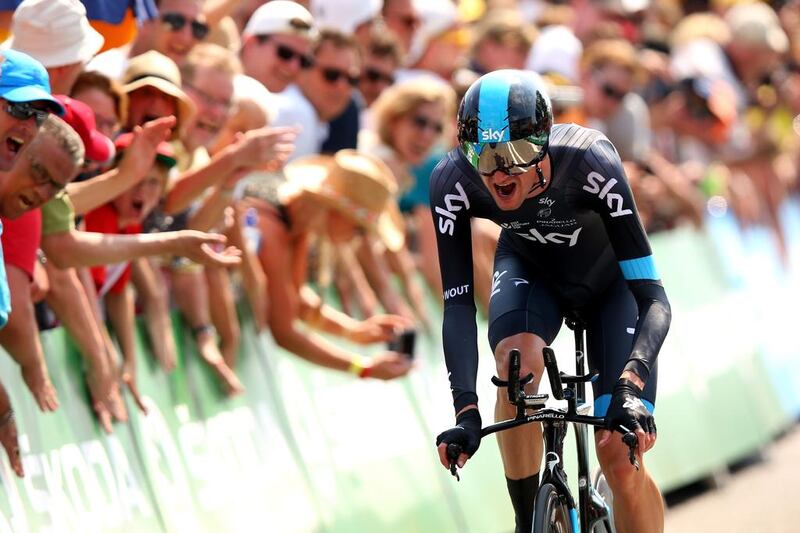 Wouter Poels of Netherlands and Team Sky competes during Stage 1 of the 2015 Tour de France on Saturday. Bryn Lennon / Getty Images