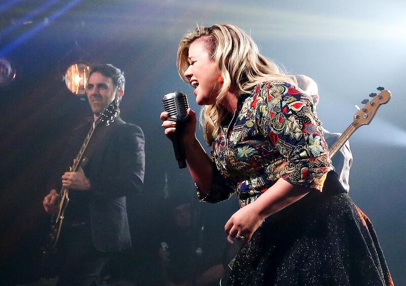 Kelly Clarkson performs at iHeartRadio Theater in New York this month. Cindy Ord / Getty Images for iHeart Radio / AFP