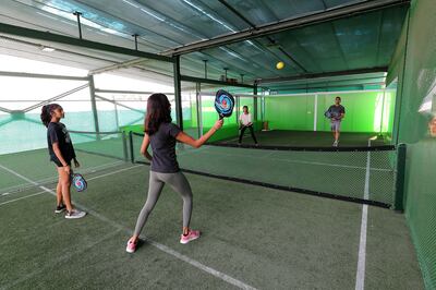 Urban Playground has introduced spec tennis to the UAE. Photo: Pawan Singh / The National