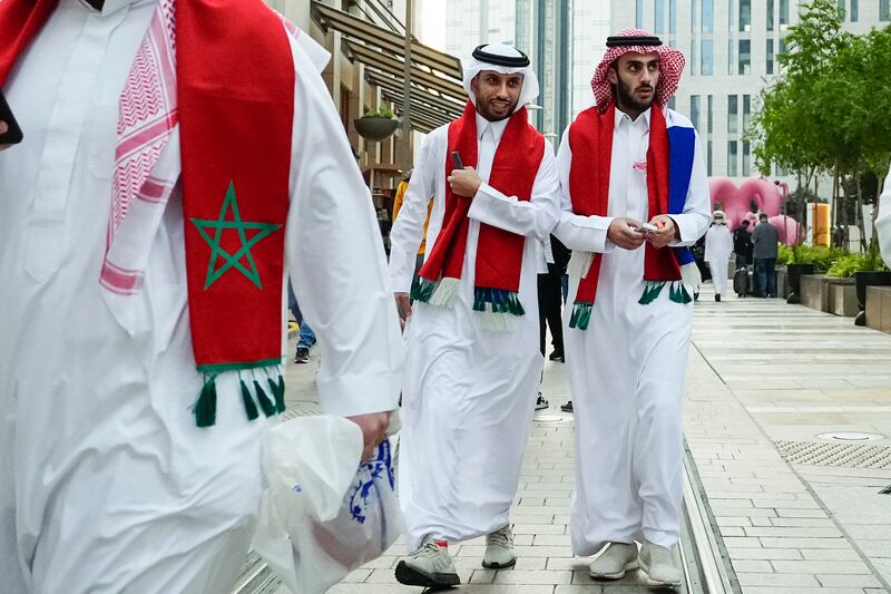 Morocco are the first Arab team to reach a World Cup quarter-final. AP Photo