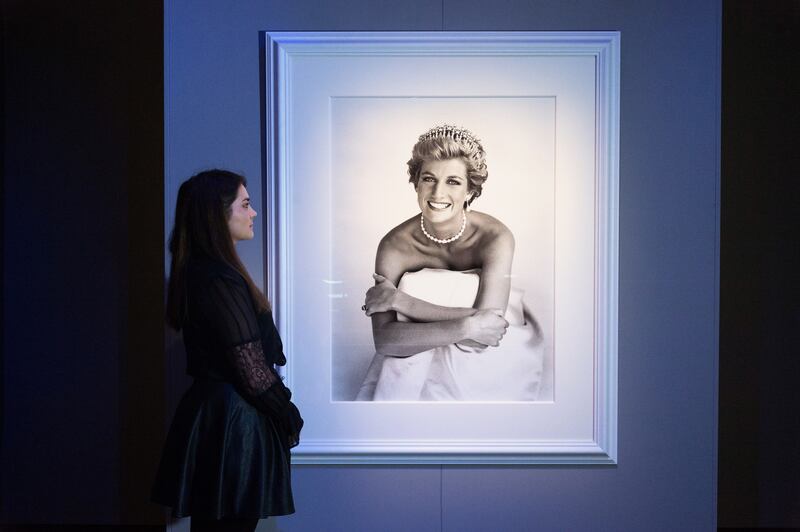 A photograph of Diana, Princess of Wales, taken by Patrick Demarchelier for British Vogue in December 1990. Getty Images