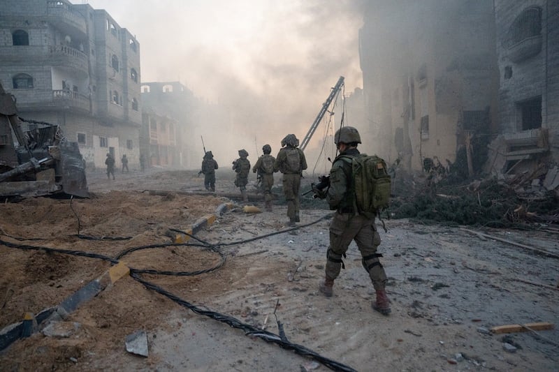 Israeli soldiers in the Gaza Strip. Israel has waged war in the enclave for the past three months. Reuters