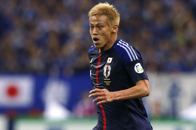 Keisuke Honda, striker (AC Milan); Age 27; 53 caps. After the retirements of Hidetoshi Nakata and Shunsuke Nakamura much of the attack has been built around the bleach-blonde attacking midfielder. Player of the tournament in Japan’s 2011 Asian Cup triumph, he slotted the penalty that ensured the Blue Samurai were the first team to qualify for Brazil. Moved to Italy from CSKA Moscow in January but has struggled to impose himself in Serie A. Shuji Kajiyama / AP