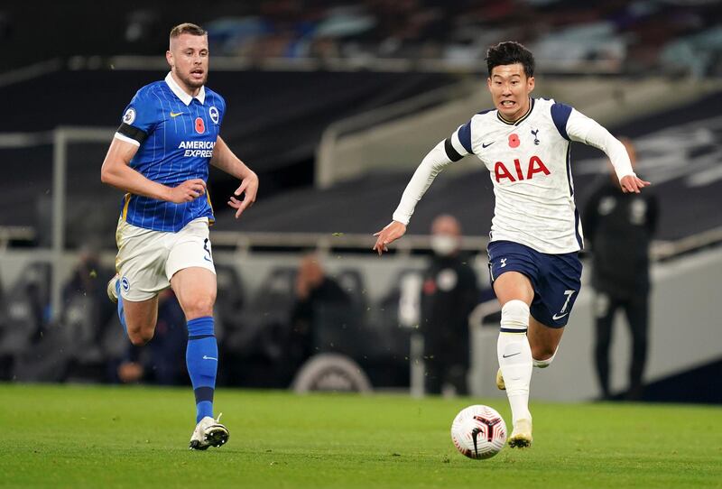 Heung-Min Son, 5 –After an electric start, in which he played a ludicrous defence-splitting pass to release Erik Lamela in the opening minutes and supplied a cross that Bissouma failed to clear for Tottenham’s opener, he looked way off his usual high standards. AP
