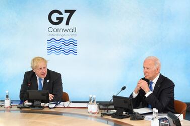 British Prime Minister Boris Johnson and US President Joe Biden have presented an opportunity to reset the G7. Getty
