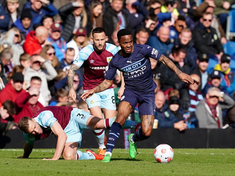 Right midfield: Raheem Sterling (Manchester City) – Provided the crosses for first-half goals by Kevin de Bruyne and Ilkay Gundogan as City cruised to victory at Burnley. PA