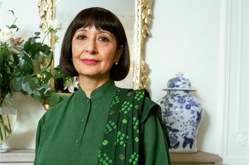 Madhur Jaffrey, pictured in 1996, is releasing a new cook book this month. Getty Images 