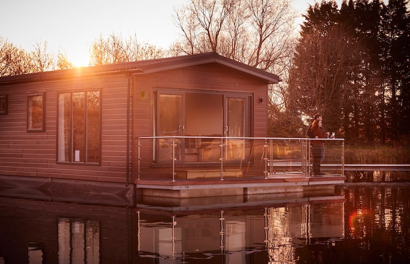 Aquavista's floating lodges are located within a gated community in Nottinghamshire. Photo: Aquavista