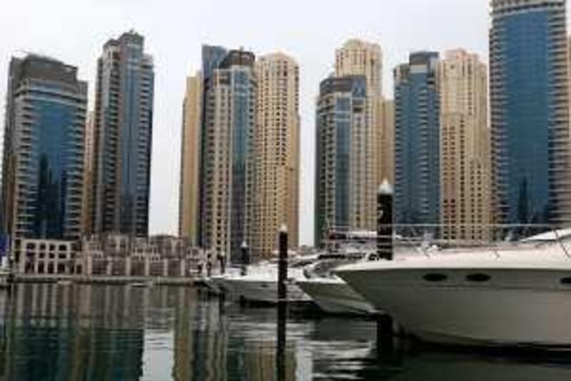 DUBAI, UNITED ARAB EMIRATES Ð April 3: View of Dubai Marina residence in Dubai. (Pawan Singh / The National) *** Local Caption ***  PS02- DUBAI MARINA.jpg