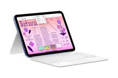 The 10th-generation Apple iPad with the new Magic Keyboard Folio. Photo: Apple