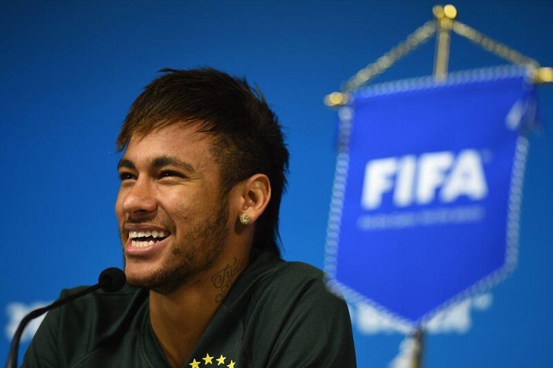 Neymar shown at a press conference on Wednesday. Buda Mendes / Getty Images / June 11, 2014