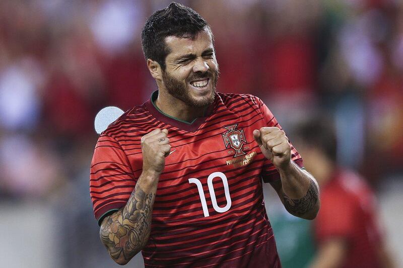 Portugal's Adelino Vieira 'Vieirinha' celebrates a goal against Ireland in a 2014 World Cup international friendly in New Jersey, USA. Jose Sena Goulao / EPA / June 10, 2014