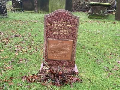 The grave of John Cummock at Tundergarth Church. Nicky Harley / The National